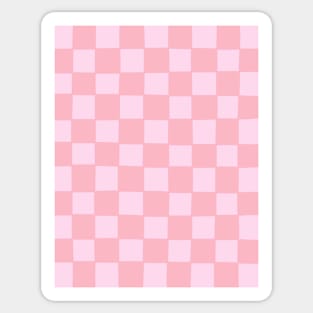 Pink Check Pattern Sticker